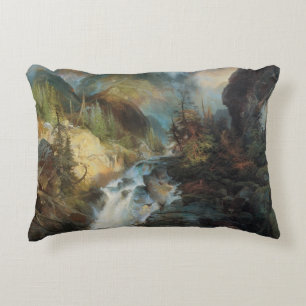 Coussins Décoratifs Paysage vintage de cascade dans les montagnes par 