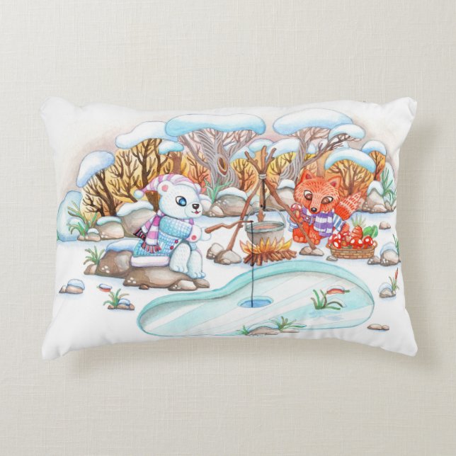 Coussins Décoratifs Pêche à la glace (Devant)