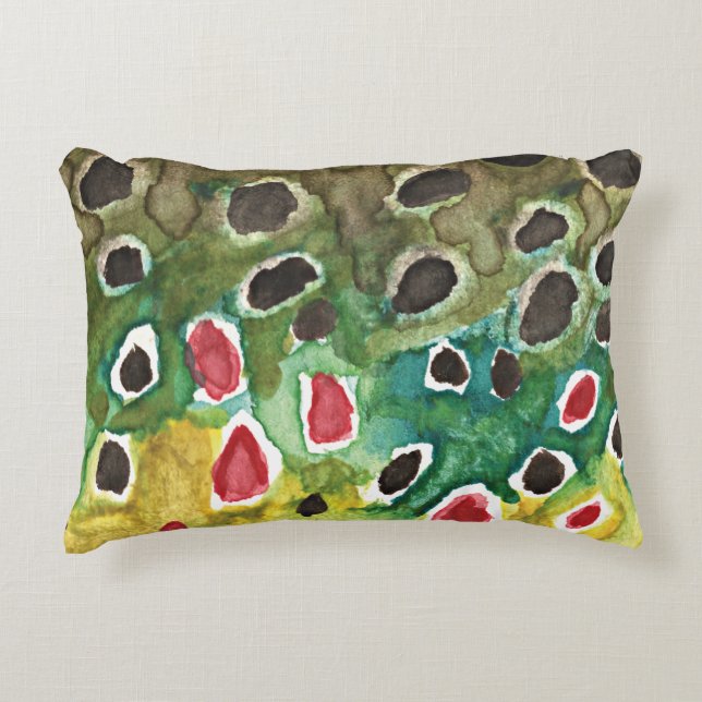 Coussins Décoratifs Pêche à la truite Brown (Devant)