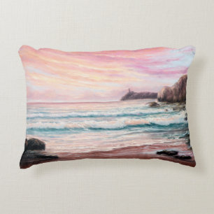 Coussins Décoratifs peinture à l'huile sur le beau coucher de soleil