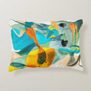 Coussins Décoratifs  Peinture abstraite sur papier aux couleurs vives,