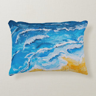 Coussins Décoratifs Peinture acrylique sur la mer et la plage sur le s