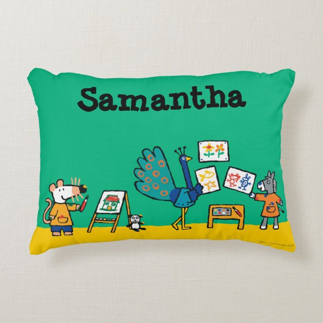 Coussins Décoratifs Peinture avec Maisy ! (Devant)