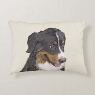 Coussins Décoratifs Peinture bernoise de chien de montagne - Art origi