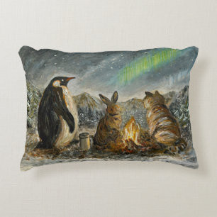 Coussins Décoratifs Peinture d'animaux aurore fantaisiste persistante