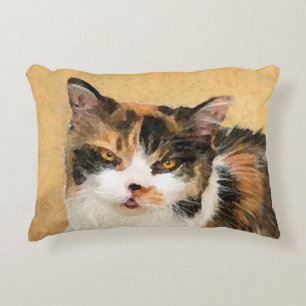 Coussins Décoratifs Peinture de chat Calico - Cute Original Cat Art