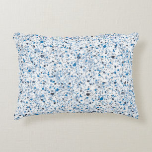 Coussins Décoratifs Peinture de fond de coeur bleu, éclaboussée