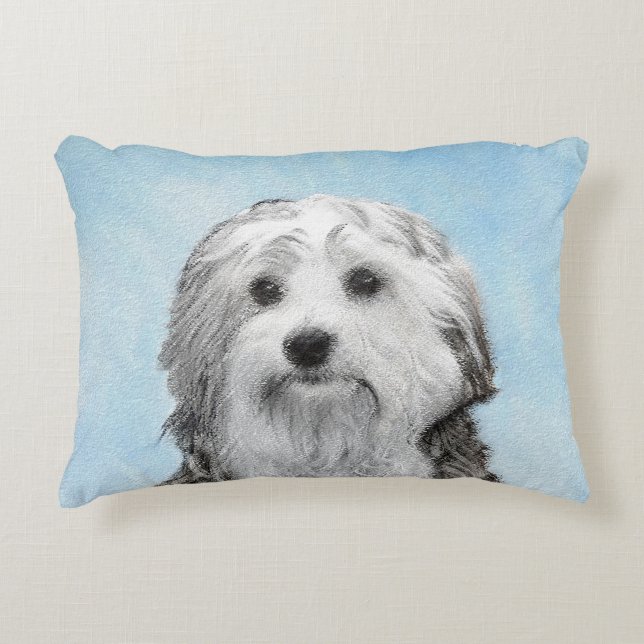 Coussins Décoratifs Peinture Lowchen - Cute Original Chien Art (Devant)