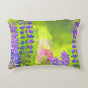 Coussins Décoratifs Peinture Lupine - Art Fleur Original