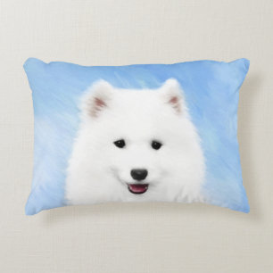 Coussins Décoratifs Peinture Samoyed Puppy - Jolie Art Original Chien