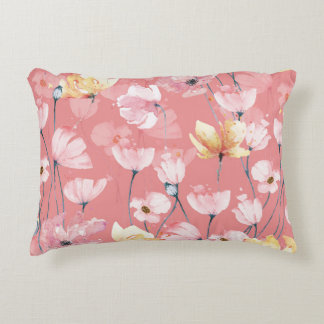 Coussins Décoratifs Pépites Pastel : Aquarelle Florale Sans Seamless.