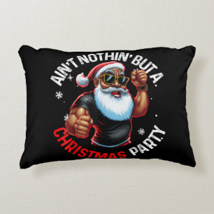 Coussins Décoratifs Père Noël afro-américain Pyjama de Noël