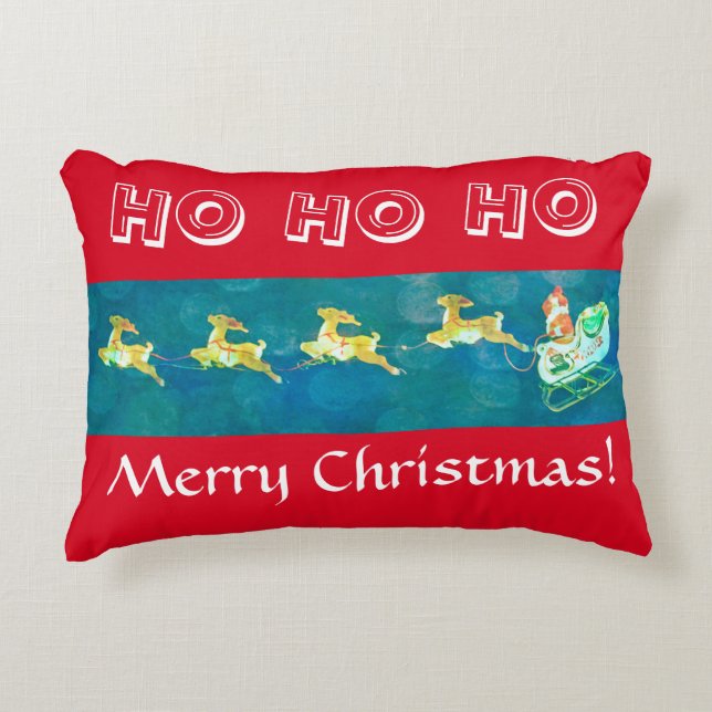 Coussins Décoratifs Père Noël Sleigh (Devant)