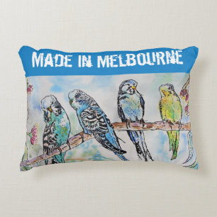 Coussins Décoratifs Perroquet Perruche Oiseau Fabriqué à Melbourne Ois
