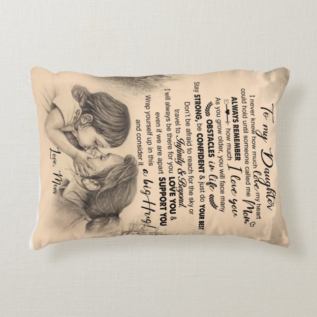 Coussins Décoratifs Personnalisé À Ma Fille, L'Amour De Maman Blanket (Devant)