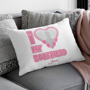 Coussins Décoratifs Personnalisé J'aime mon petit ami – Ajouter une ph