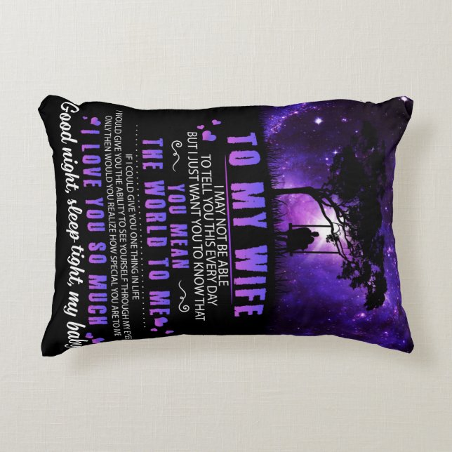 Coussins Décoratifs Personnalisée À Ma Femme, Lettre Du Mari Vide (Devant)