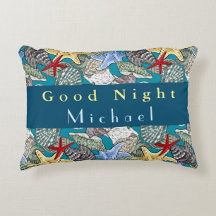 Coussins Décoratifs Personnaliser Starfish Sea Shell Motif Bonne nuit