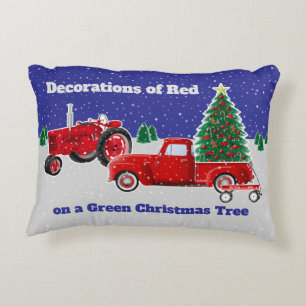 Coussins Décoratifs Petit Camion rouge et Wagon et Vieux Camion rouge