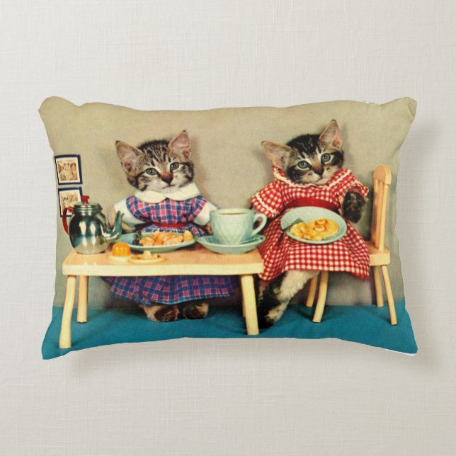 Coussins Décoratifs petit déjeuner tabby kittens (Devant)