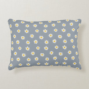 Coussins Décoratifs Petites Marguerites - gris acier poussiéreux