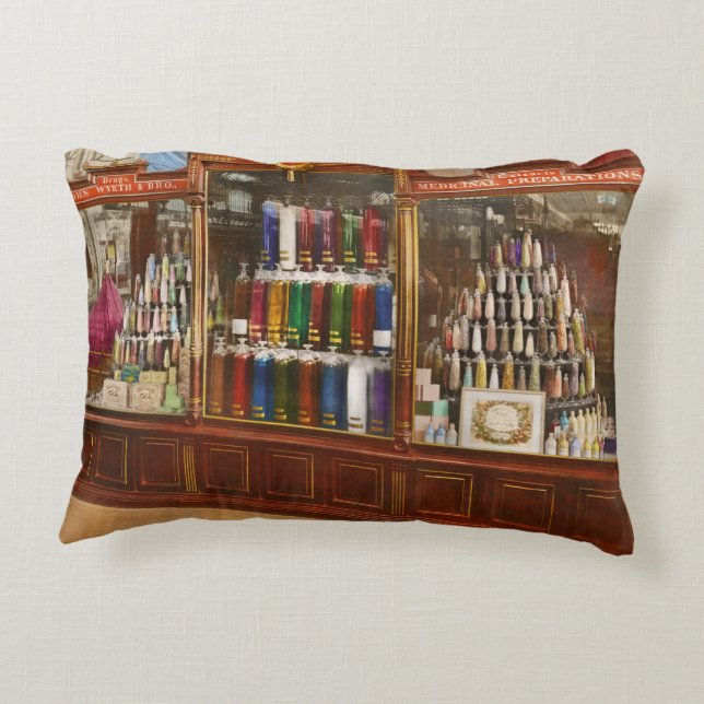 Coussins Décoratifs Pharmacie - Élégance pharmaceutique 1876 (Dos)