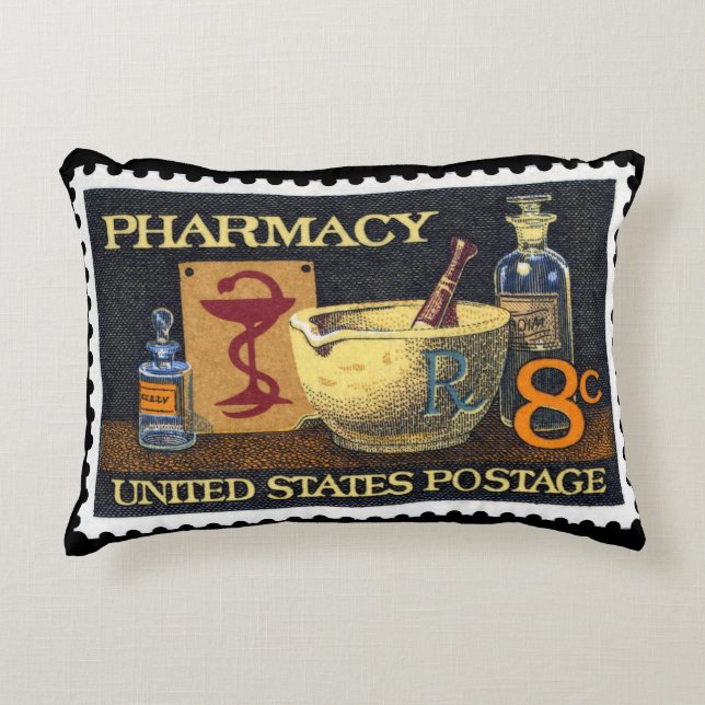 Coussins Décoratifs Pharmacie Rx Stamp~Pharmacist ~Druggist~Apothecary (Devant)