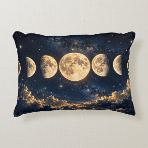 Coussins Décoratifs Phases de lune dorées Galaxie