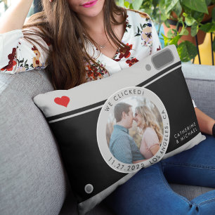Coussins Décoratifs Photo de caméra noire pour un anniversaire de mari