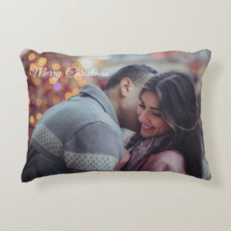 Coussins Décoratifs Photo de couple romantique Noël pastel Merry Chris