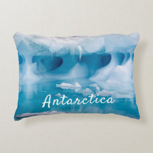 Coussins Décoratifs Photo de l'iceberg Antarctique avec texte
