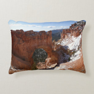 Coussins Décoratifs Photo de paysage enneigé du pont naturel de Bryce