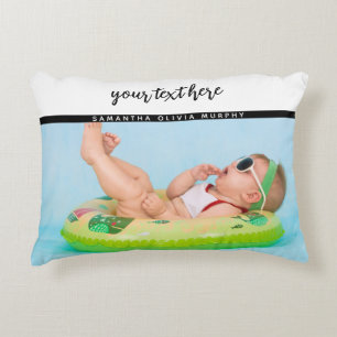 Coussins Décoratifs Photo personnalisée Baby Love & Name Memories