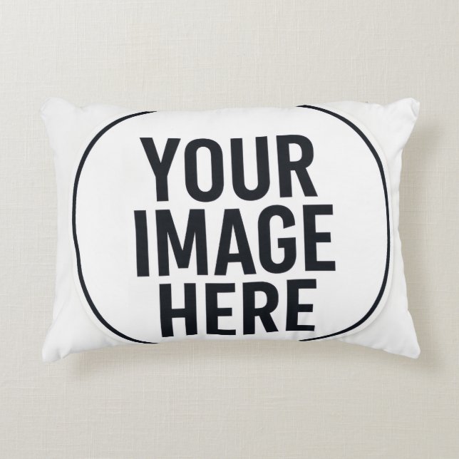 Coussins Décoratifs Photo Upload Pillow | Modern Home Decor Cushion (Devant)