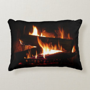 Coussins Décoratifs Photographie de scène hivernale chaleureuse de che