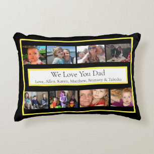 Coussins Décoratifs Photos de famille personnalisées Cadeaux pour pa