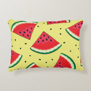 Coussins Décoratifs Pièces de pastèque : Motif Jaune d'été