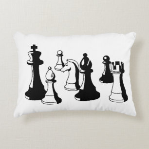 Coussins Décoratifs Pièces d'échecs Art Vintage #2