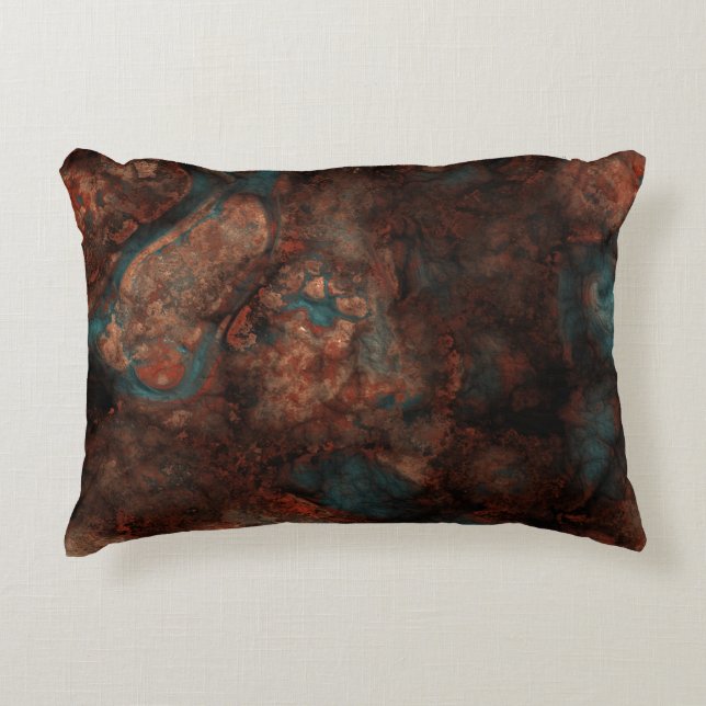Coussins Décoratifs Pierre de rouille et de turquoise (Devant)