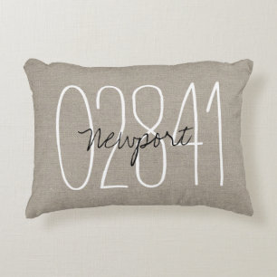 Coussins Décoratifs Pilier d'accentuation de ville et de code postal b