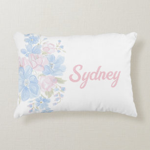 Coussins Décoratifs Pink and Blue Grandmillennial Reversible   Name