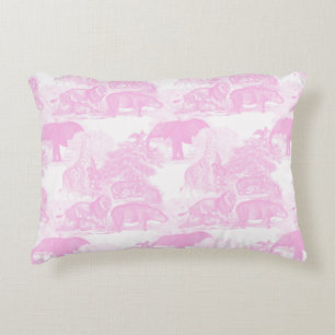 Coussins Décoratifs Pink Toile Animaux Chinoiserie Baby Boy Nursery