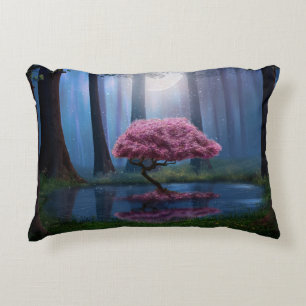 Coussins Décoratifs Pink Tree Pond Forest Photomanipulation