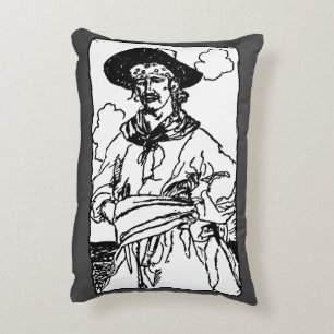 Coussins Décoratifs Pirates Anciens Croquis d'un Capitaine par Howard 
