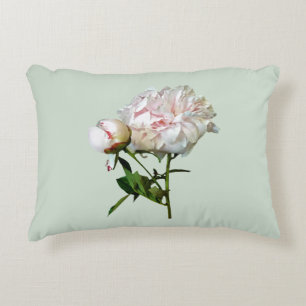 Coussins Décoratifs Pivoine rose pâle et bouton