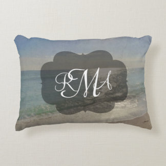 Coussins Décoratifs Plage 3-Lettre Monogramme Initiales Océan