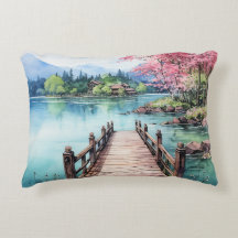 Plage et lac Aquarelle Arrière - plan Peinture Des