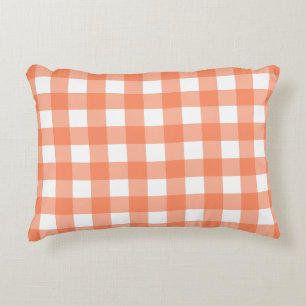 Coussins Décoratifs Plaid orange