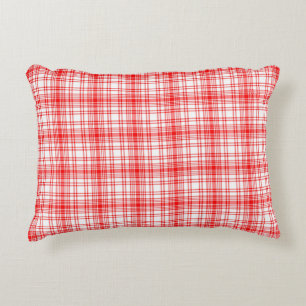 Coussins Décoratifs Plaid rouge