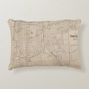 Coussins Décoratifs Plan de Terre Haute, Vigo Co